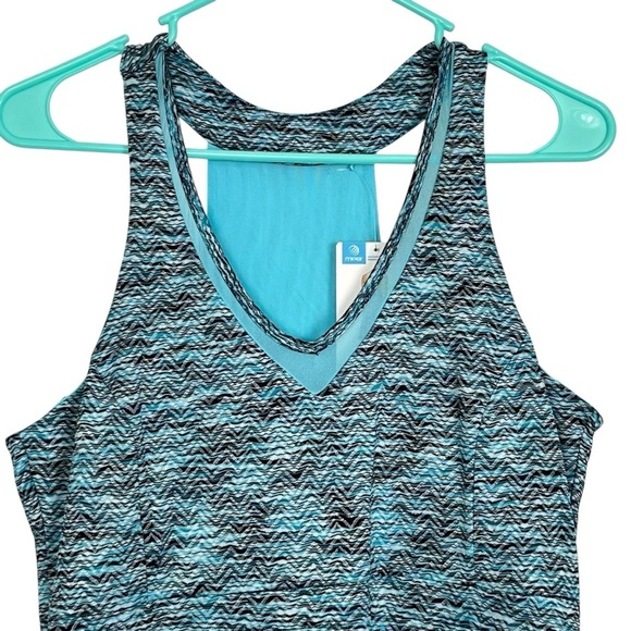 NWT MPG Travel Dress Teal and Black Patterned Athletic Dress Size Large - Picture 3 of 10